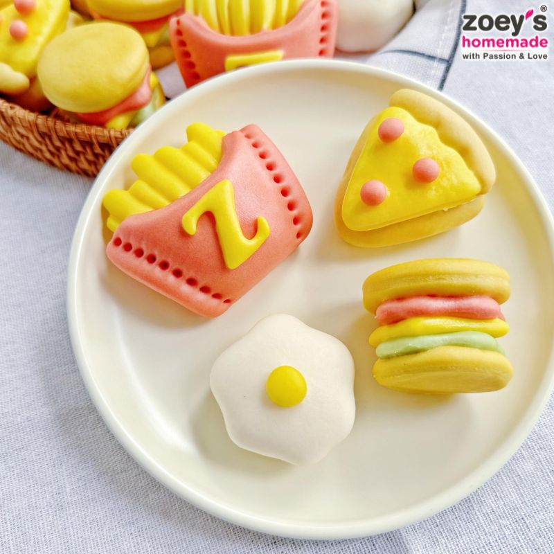 Zoey Fast Food Design Bun