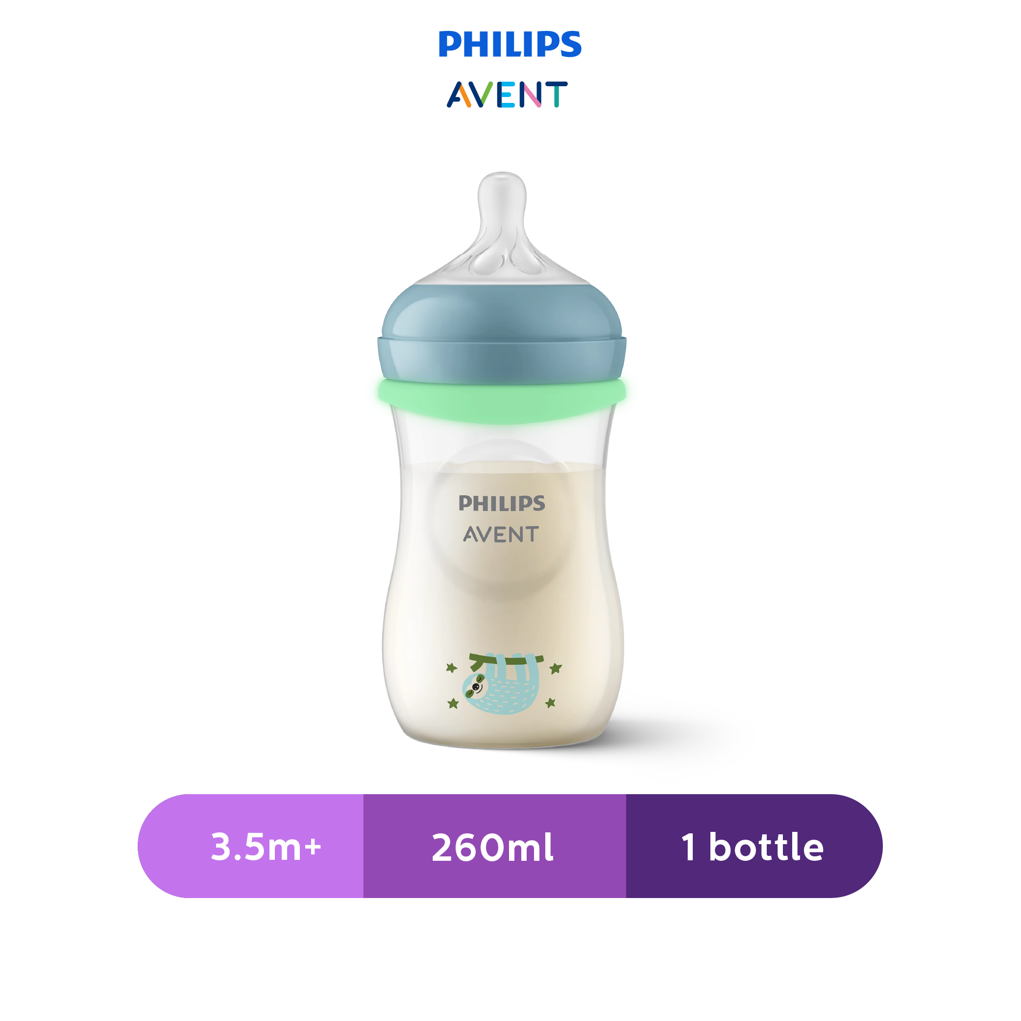 PHILIPS AVENT BOTTLE NATURAL RESPONSE NIGHTTIME 260ML/9OZ
