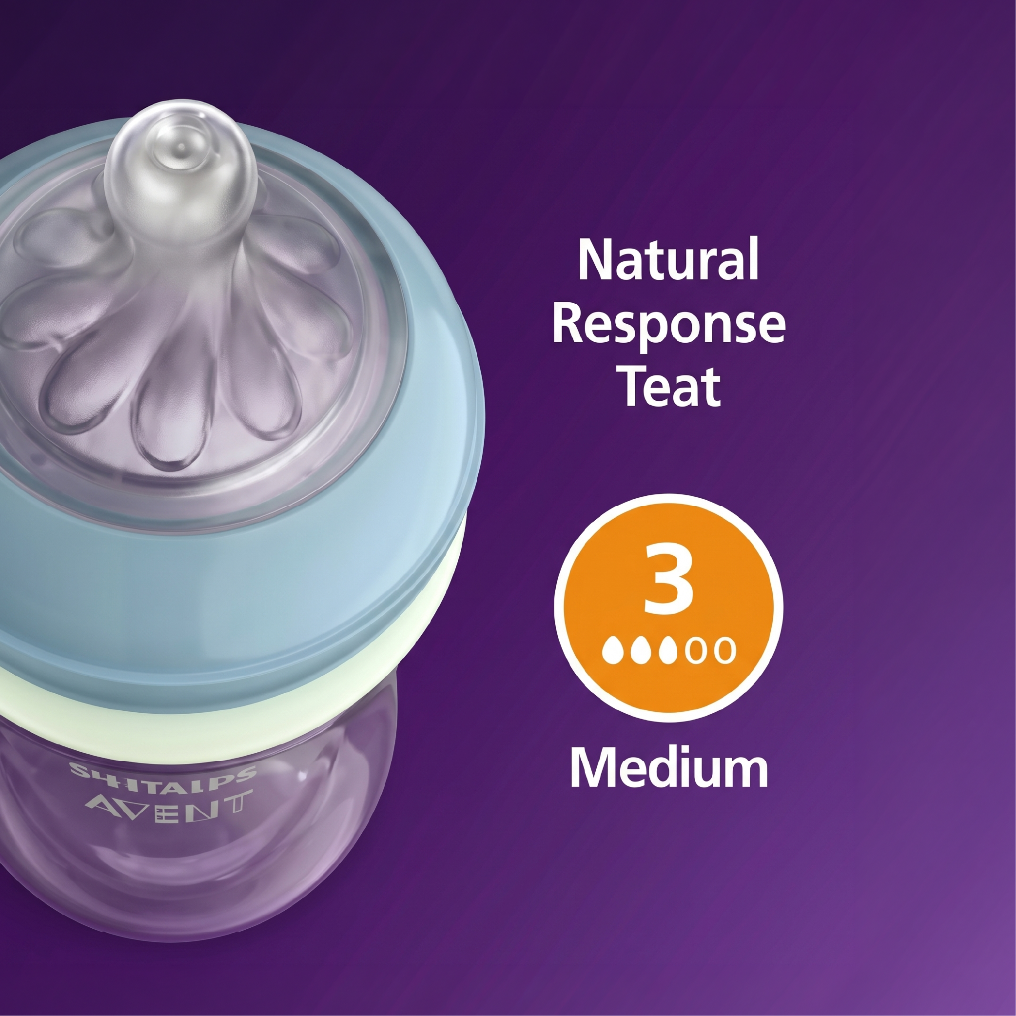 PHILIPS AVENT BOTTLE NATURAL RESPONSE NIGHTTIME 260ML/9OZ