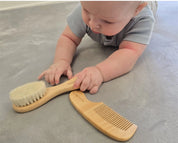 Akarana Baby Goat Wool Baby Hairbrush Set