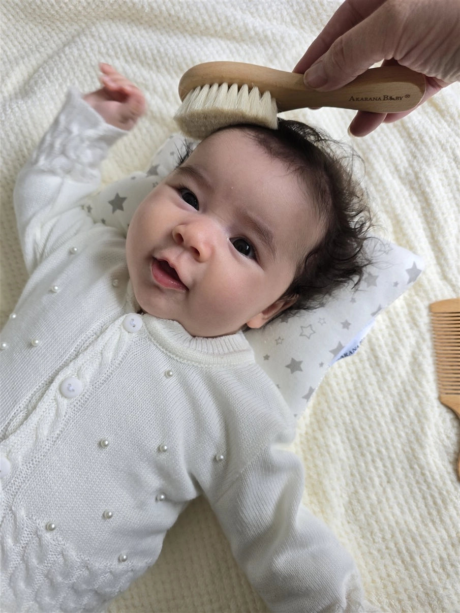 Akarana Baby Goat Wool Baby Hairbrush Set
