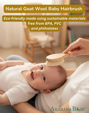 Akarana Baby Goat Wool Baby Hairbrush Set