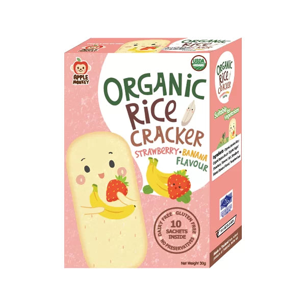 Apple Monkey Organic Rice Cracker