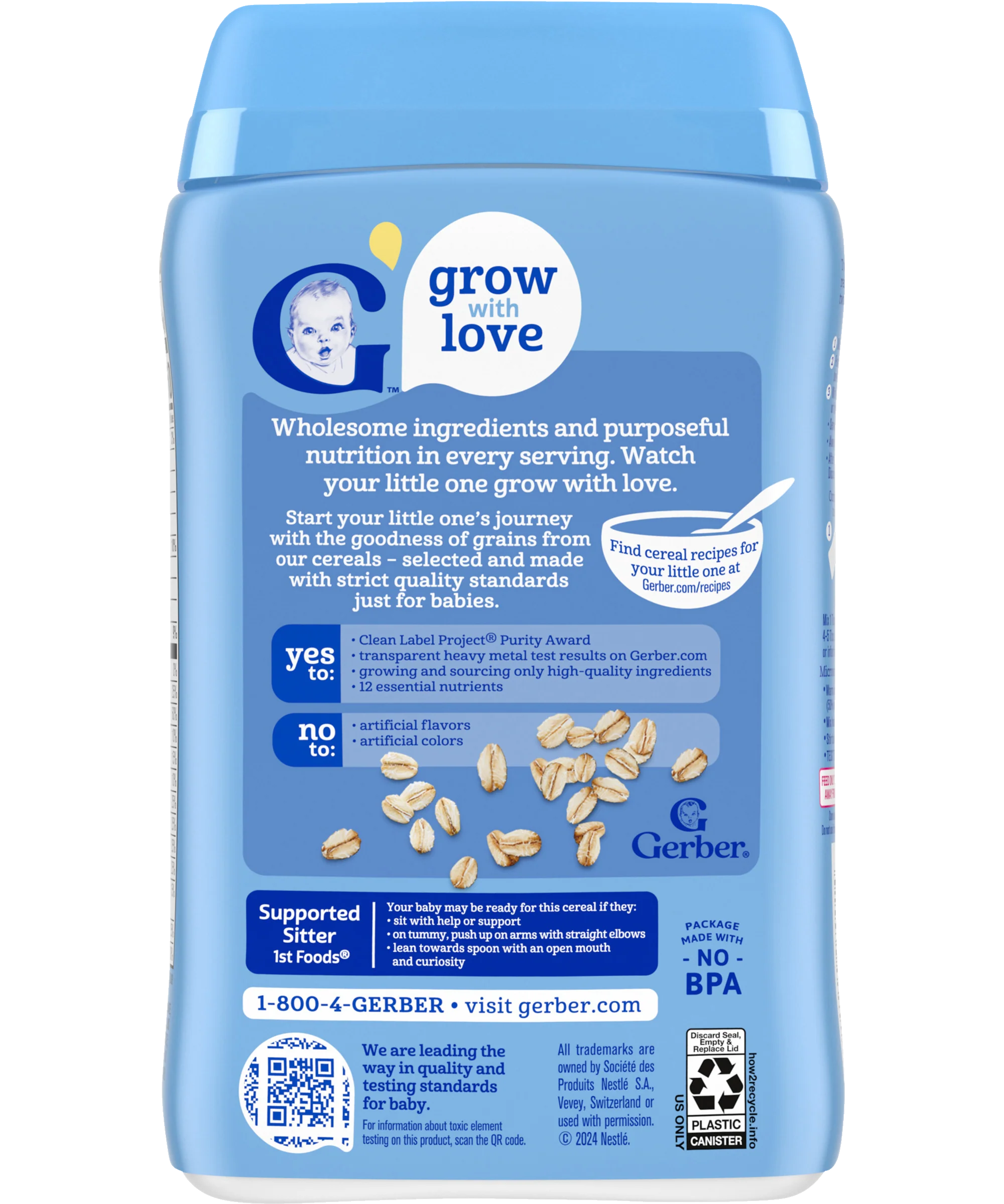 Gerber 1st Foods Oatmeal Single Grain Cereal 227g