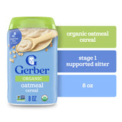 Gerber 1st Foods Organic Oatmeal Single Grain Cereal 227g