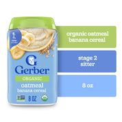 Gerber 2nd Foods Organic Oatmeal Banana Cereal 227g