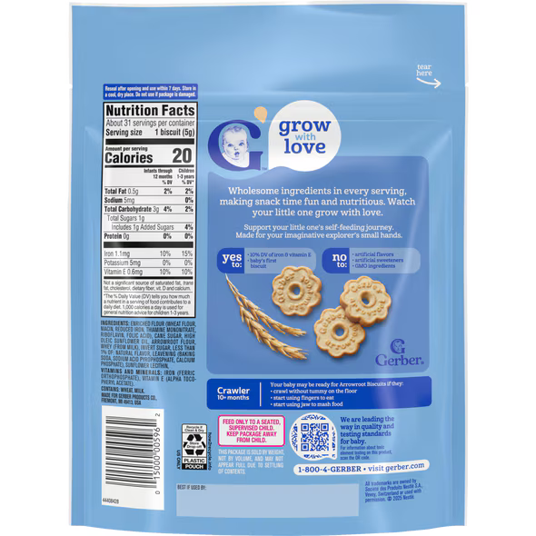Gerber Arrowroot Biscuits 155g