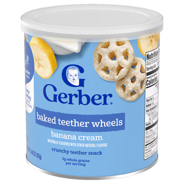 Gerber Banana Cream Teether Wheels 42g