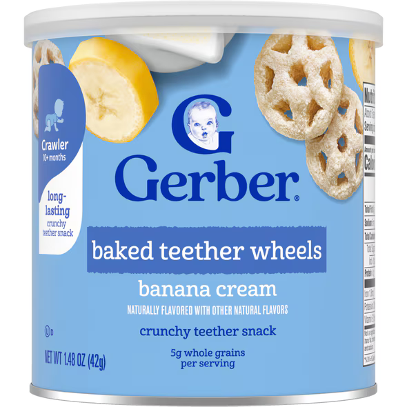 Gerber Banana Cream Teether Wheels 42g