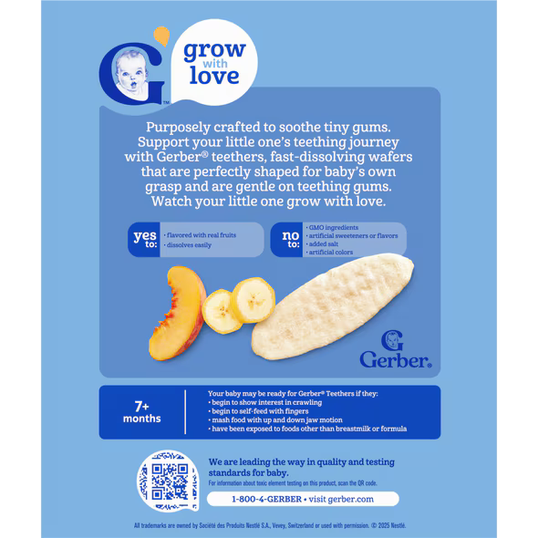 Gerber Banana Peach Teethers 48g