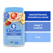Gerber Lil 'Bits Oatmeal Banana Strawberry Cereal 227g