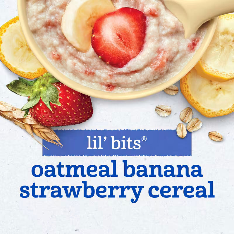 Gerber Lil 'Bits Oatmeal Banana Strawberry Cereal 227g