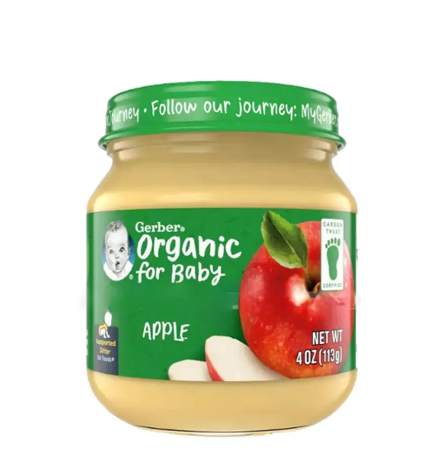 Gerber Organic Apple Glass Jar 113g