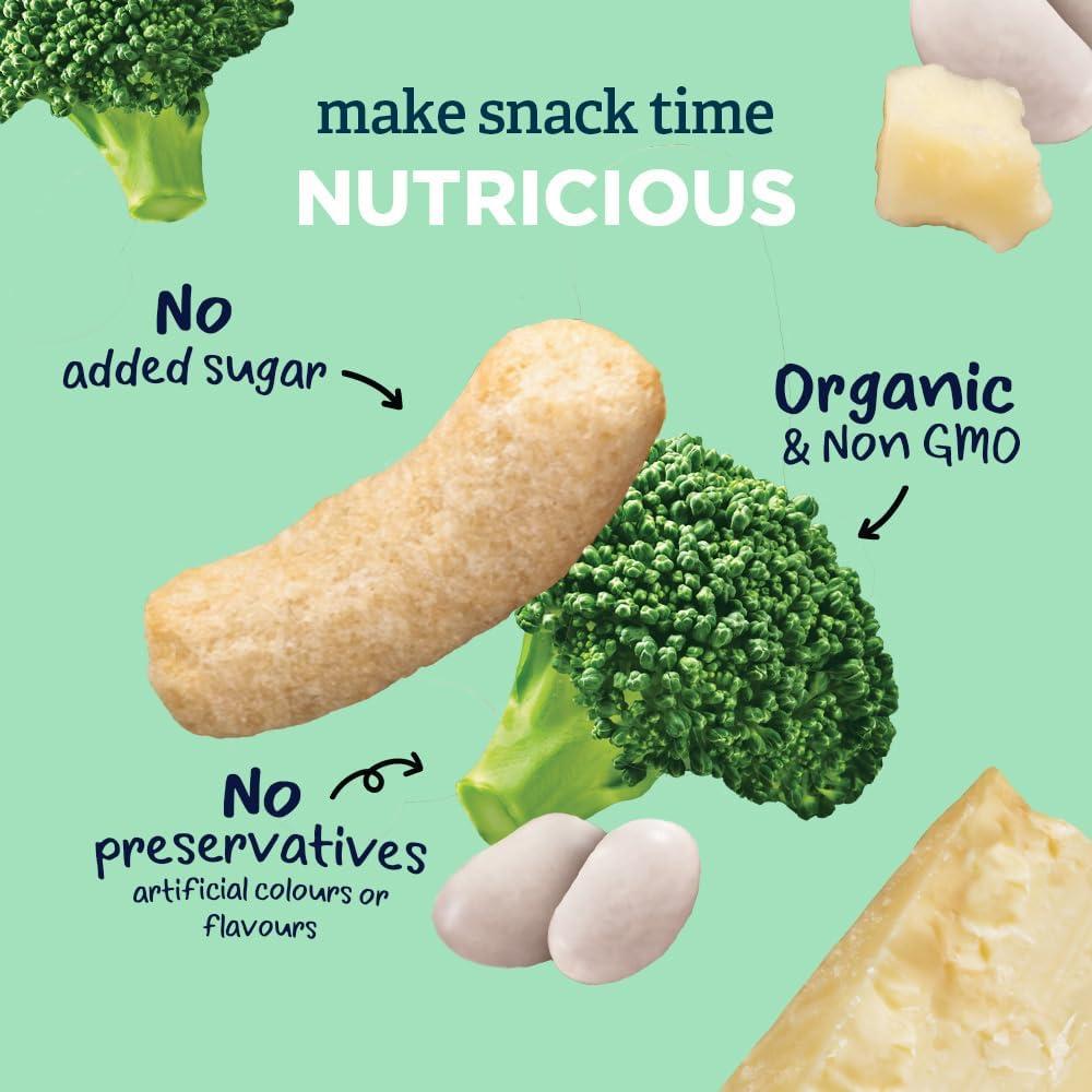 Gerber Organic Lil' Crunchies White Cheddar Brocolli 45g