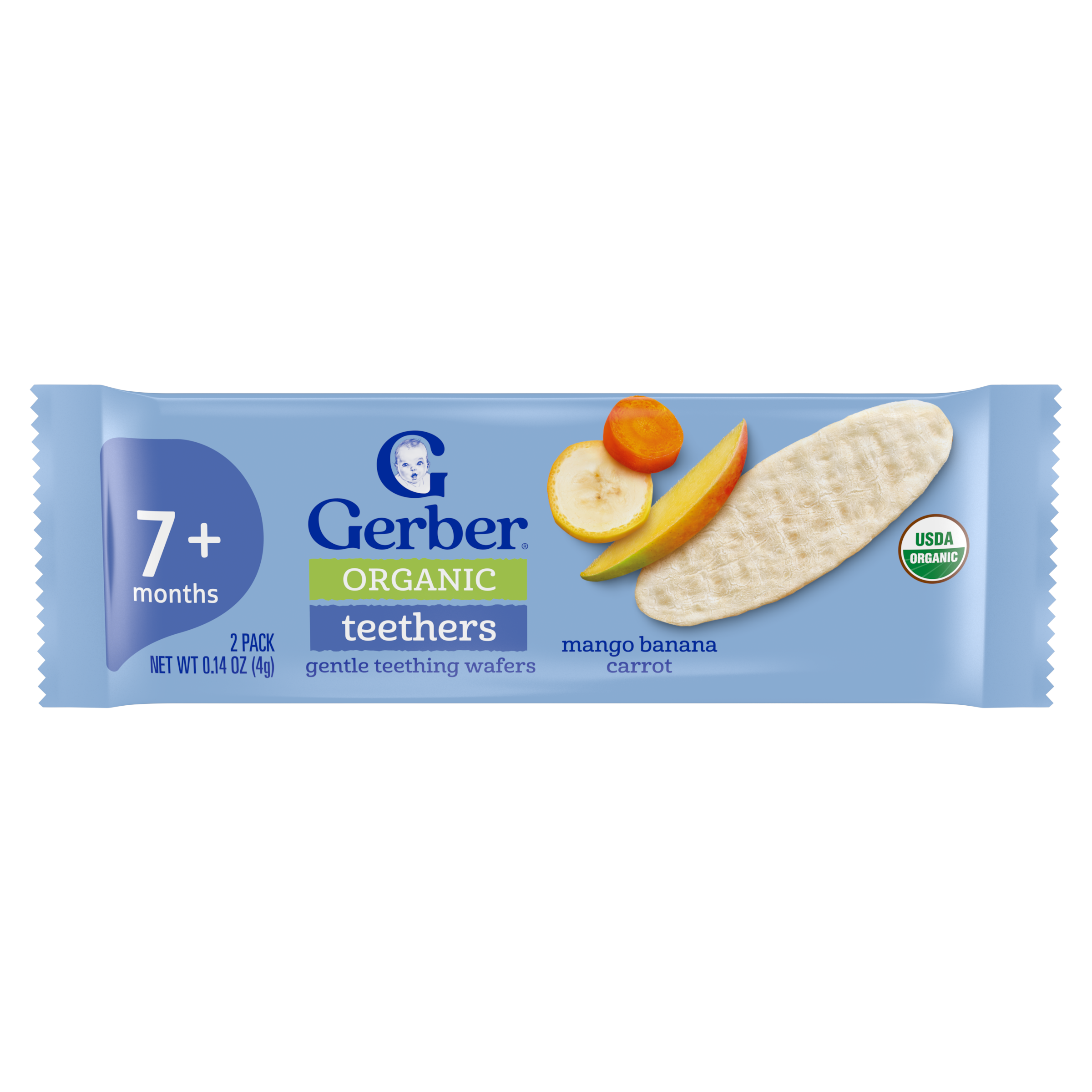 Gerber Organic Mango Banana Carrot Teethers 48g