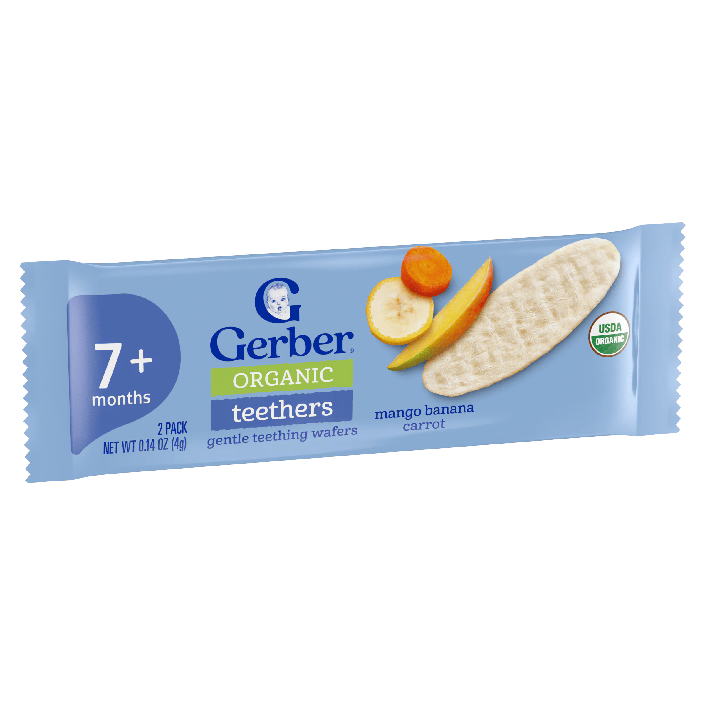 Gerber Organic Mango Banana Carrot Teethers 48g