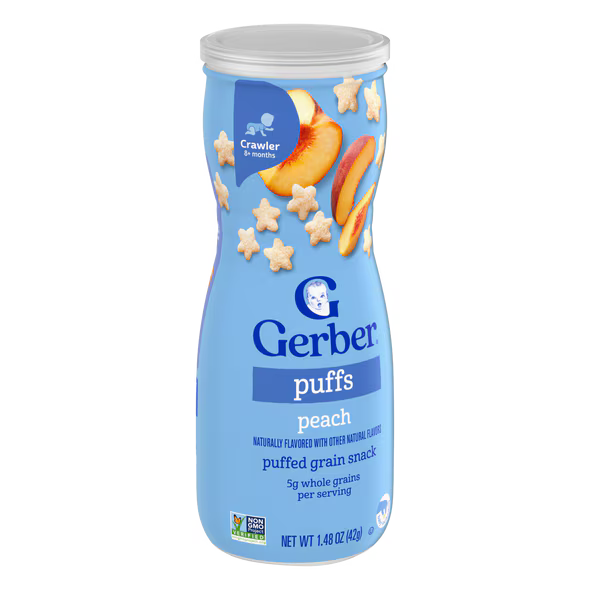 Gerber Peach Puffs 42g