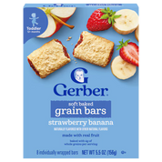 Gerber Soft Baked Grain Bars Strawberry Banana 156g