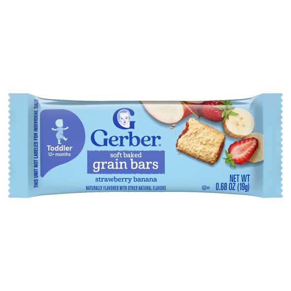 Gerber Soft Baked Grain Bars Strawberry Banana 156g