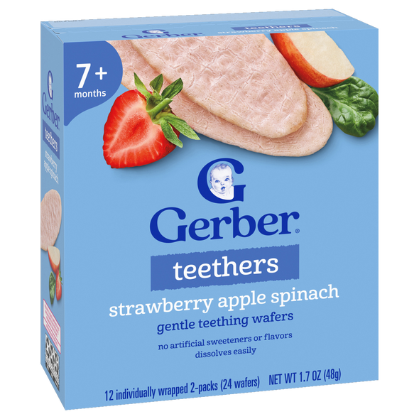 Gerber Strawberry Apple Spinach Teethers 48g