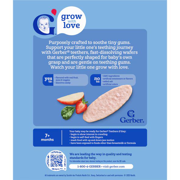 Gerber Strawberry Apple Spinach Teethers 48g