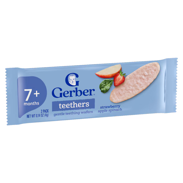 Gerber Strawberry Apple Spinach Teethers 48g