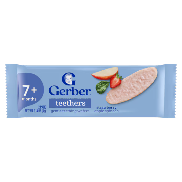 Gerber Strawberry Apple Spinach Teethers 48g