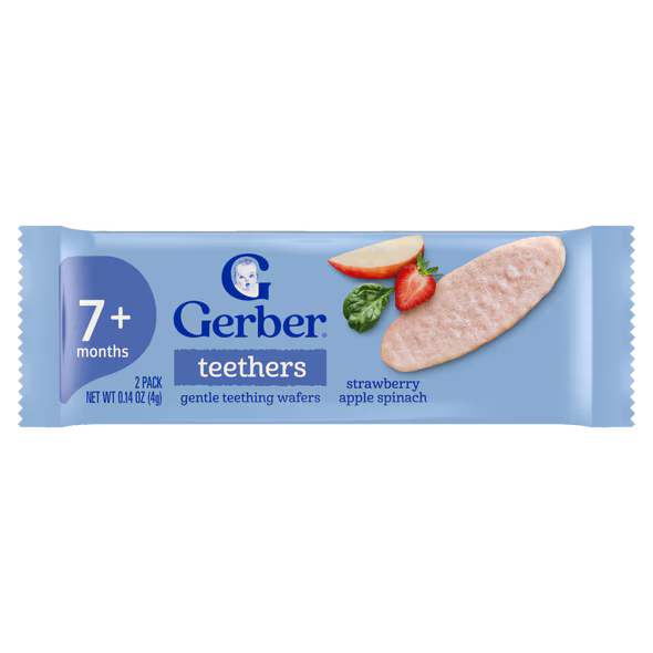 Gerber Strawberry Apple Spinach Teethers 48g