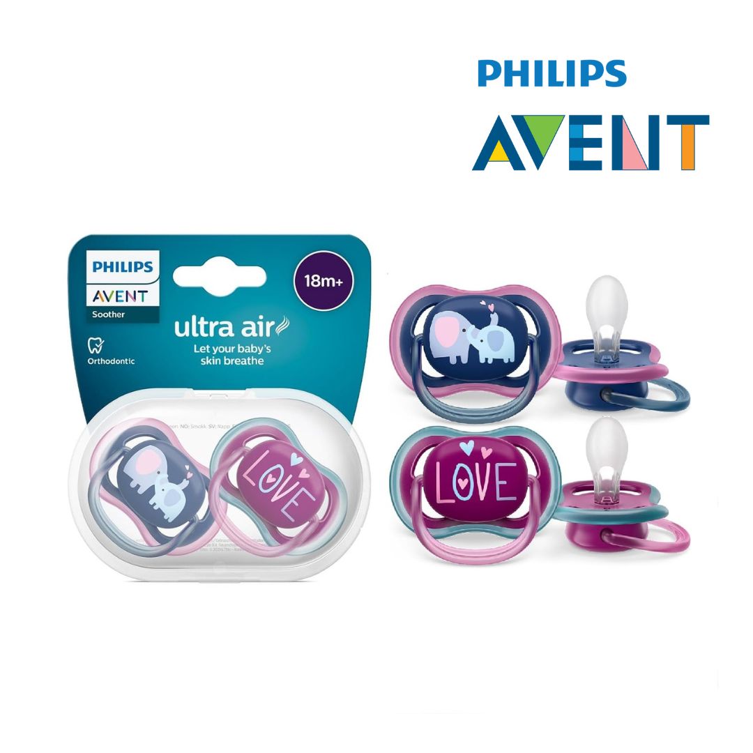 Philips Avent Soother Air 18M+ Girl Deco22 X2 - Astra Family