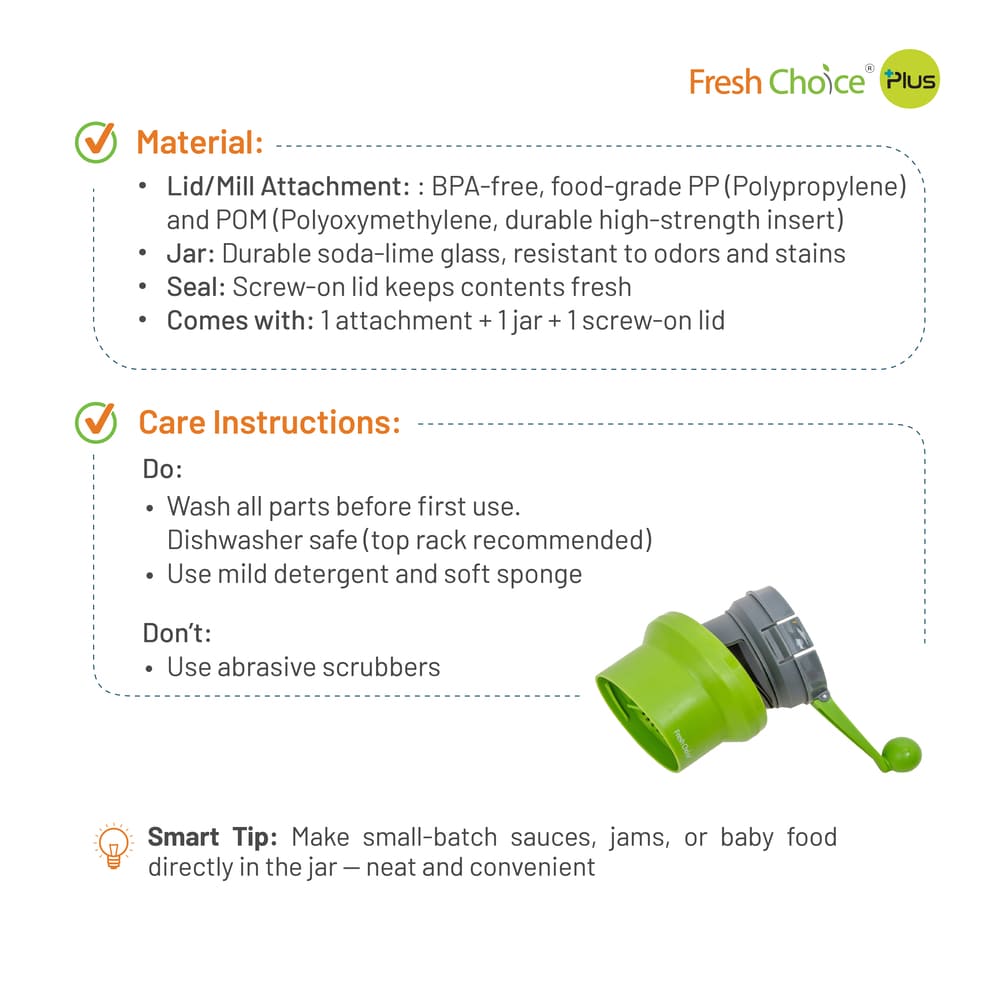 Fresh Choice Food Mill Set - Astra Family