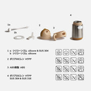 MEROWARE MATT THERMAL STRAW BOTTLE