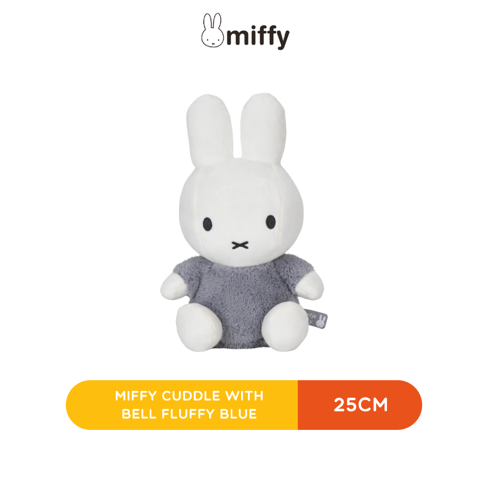 Cuddle Bell MIFFY CUDDLE WITH BELL 25CM FLUFFY BLUE – Squeezby