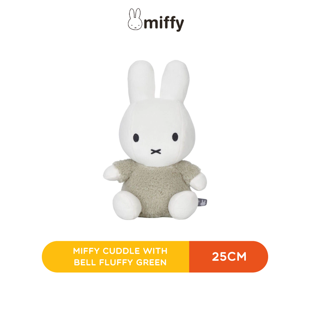 MIFFY CUDDLE WITH BELL 25CM FLUFFY GREEN