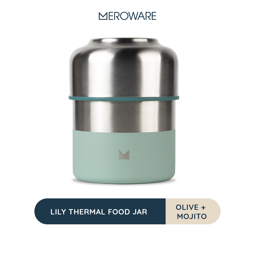 MEROWARE LILY THERMAL FOOD JAR- OLIVE + MOJITO
