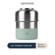 MEROWARE LILY THERMAL FOOD JAR- OLIVE + MOJITO