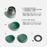 MEROWARE LILY THERMAL FOOD JAR- OLIVE + MOJITO