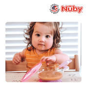 Nuby Tritan bowl with suction base and lid (Random Colour)
