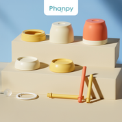 Phanpy Dust Cover & Baby Bottle Collar Ring for Anti-colic Glass/PPSU Feeding Bottle (Yellow)