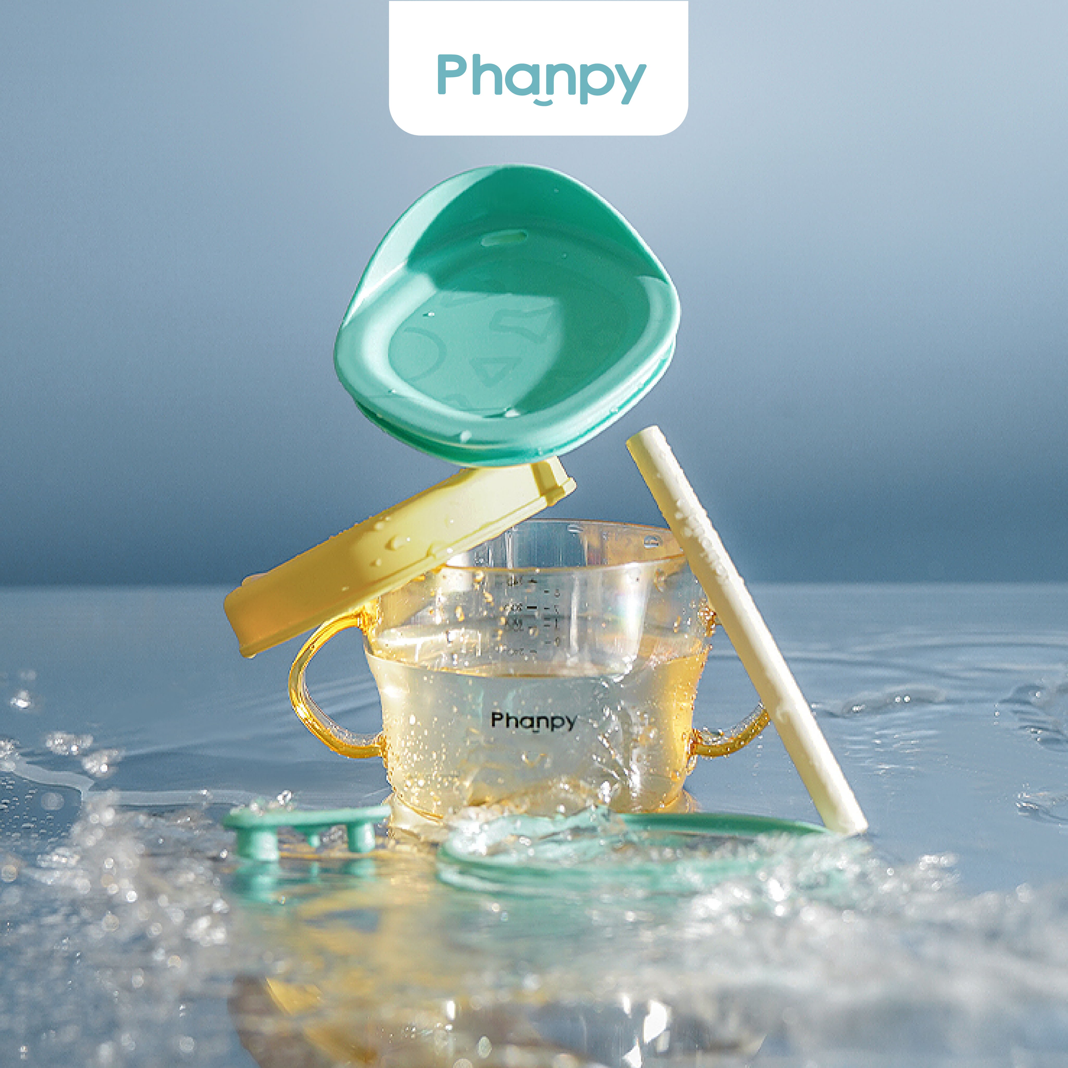 Phanpy Multipurpose Sippy Straw Cup 240ml PPSU White
