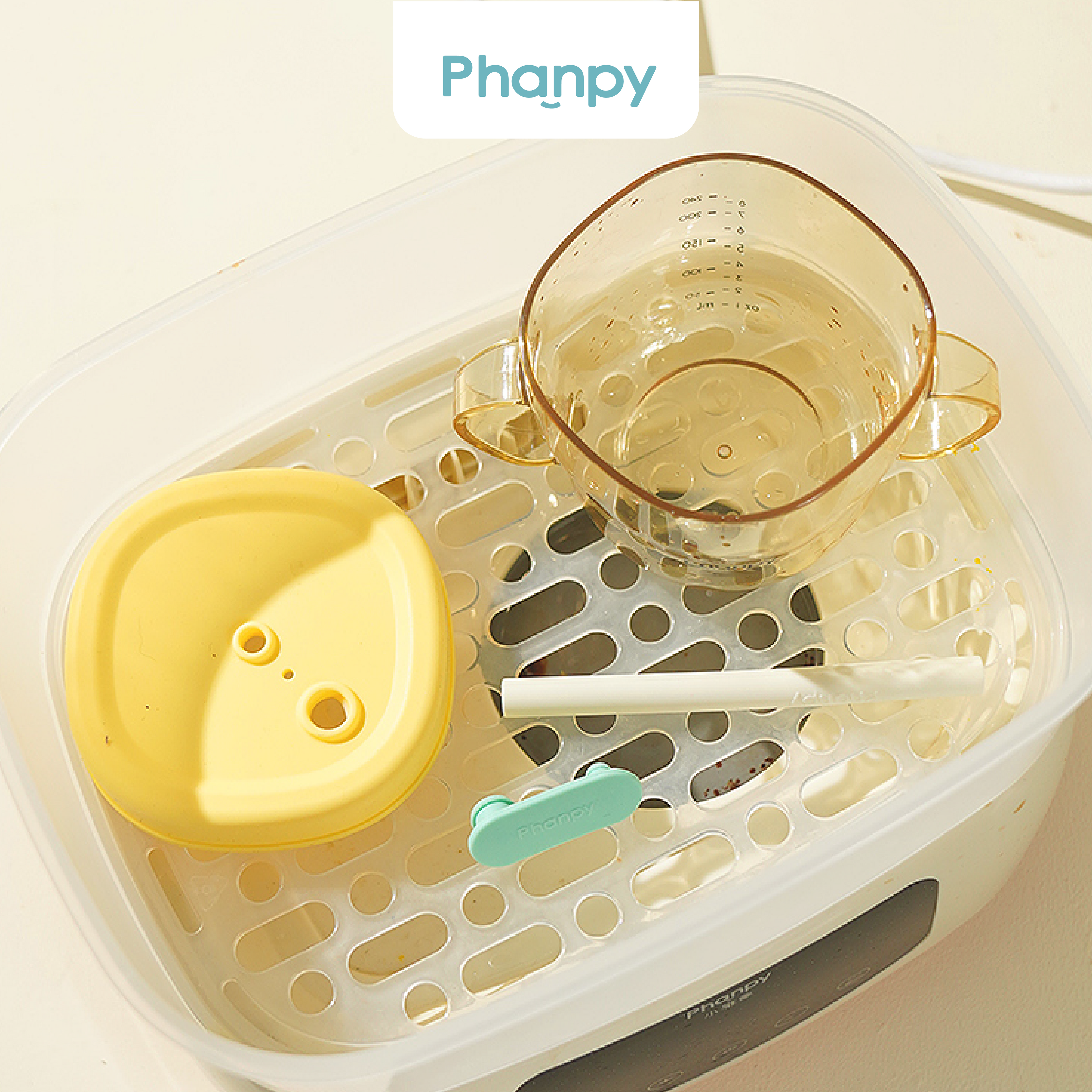 Phanpy Multipurpose Sippy Straw Cup 240ml PPSU White