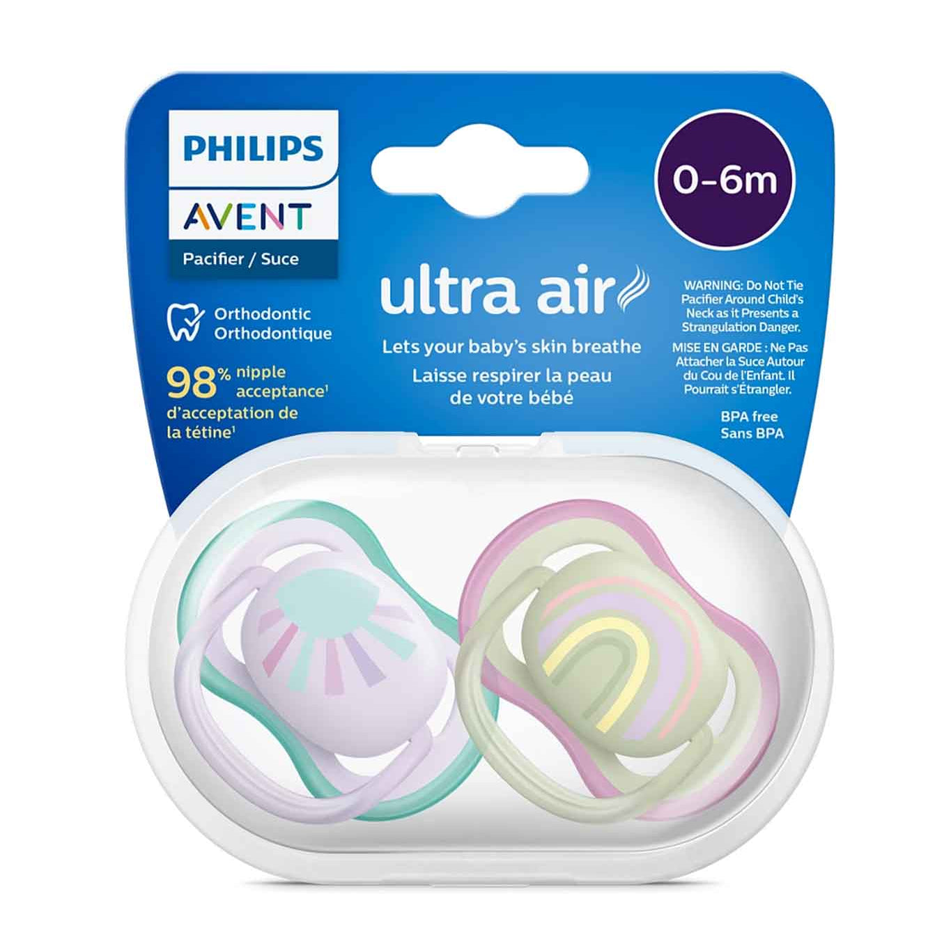 Philips Avent Soother Air 0-6M Girl X2 - Astra Family
