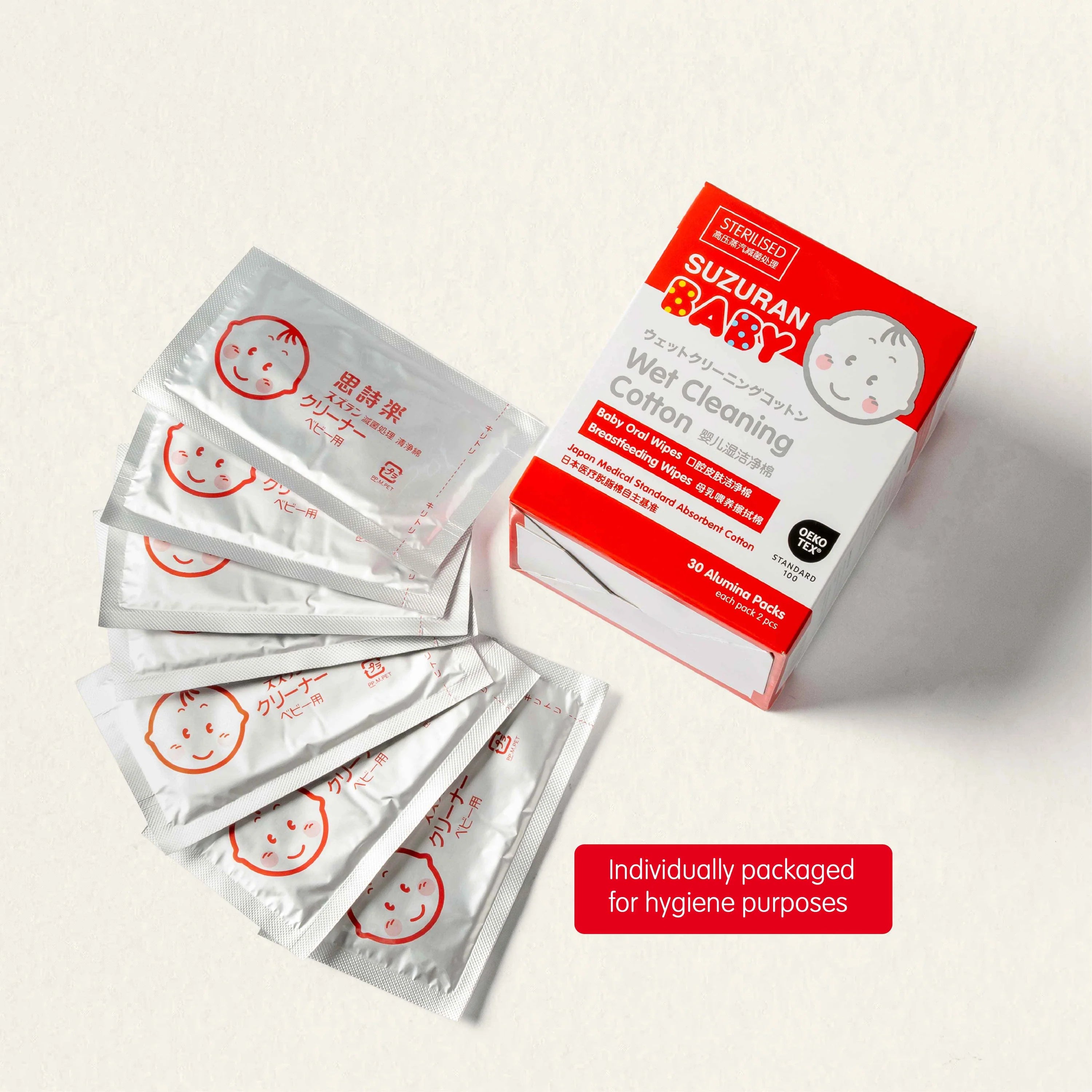 Wet Cleaning Cotton 30 sachets (60 pcs)