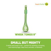 Fresh Choice Whisk Tongs 9”