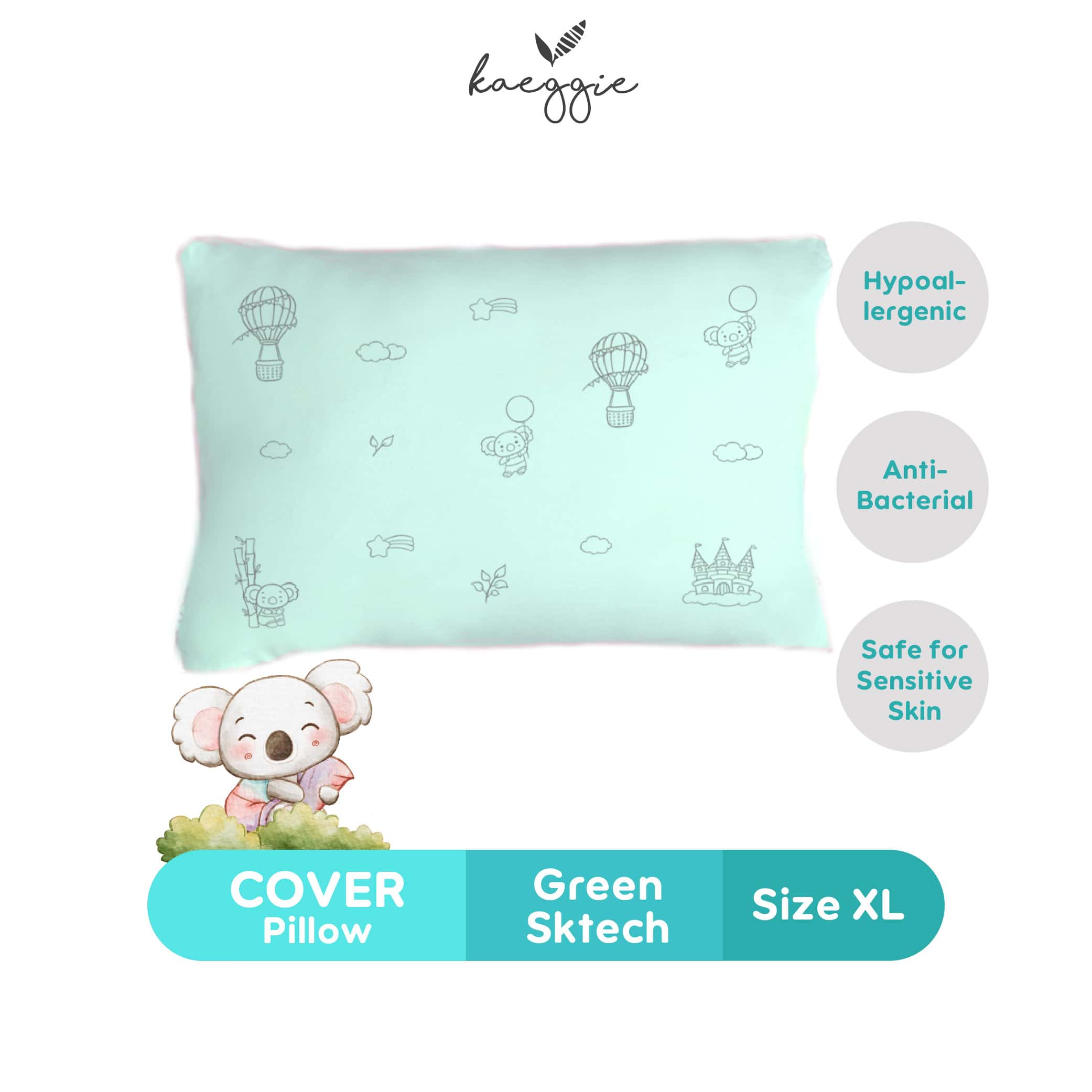 KAEGGIE Organic Bamboo Cover Pillow
