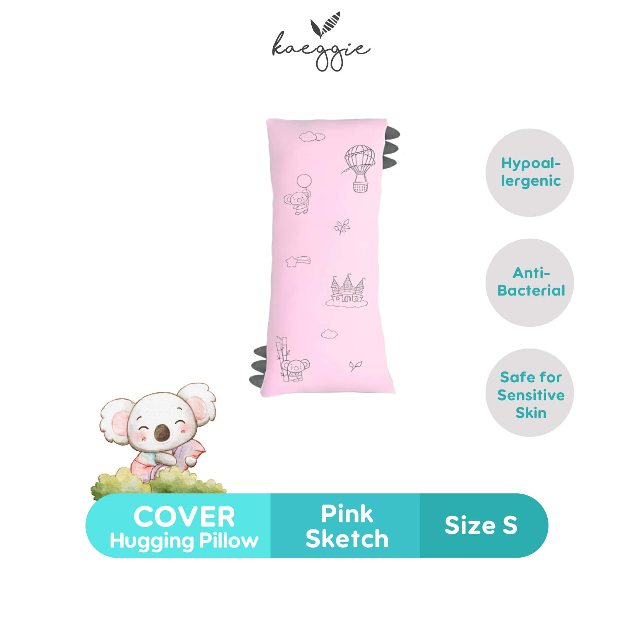 KAEGGIE Organic Bamboo Cover Hugging Pillow