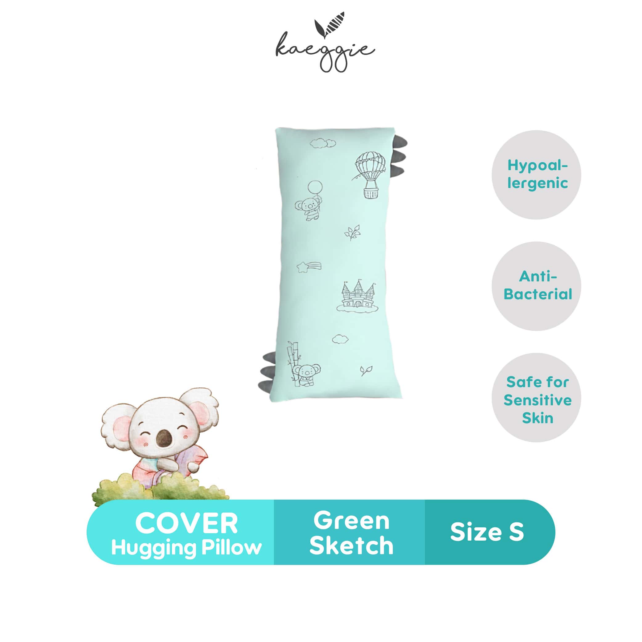 KAEGGIE Organic Bamboo Cover Hugging Pillow