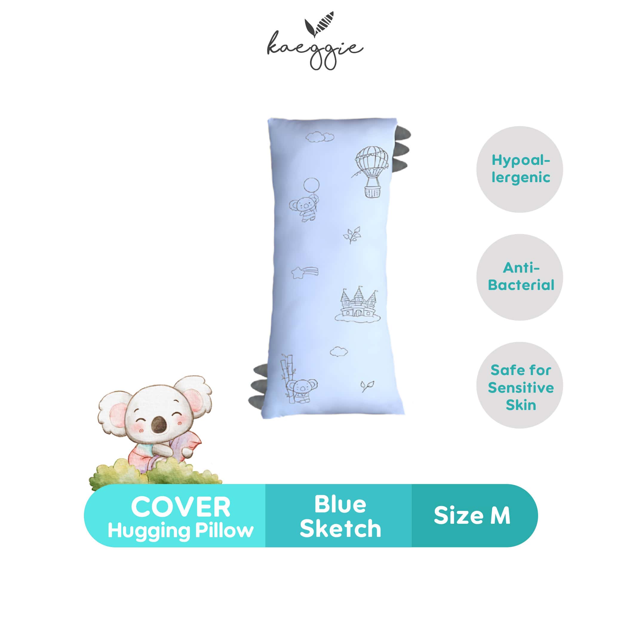 KAEGGIE Organic Bamboo Cover Hugging Pillow