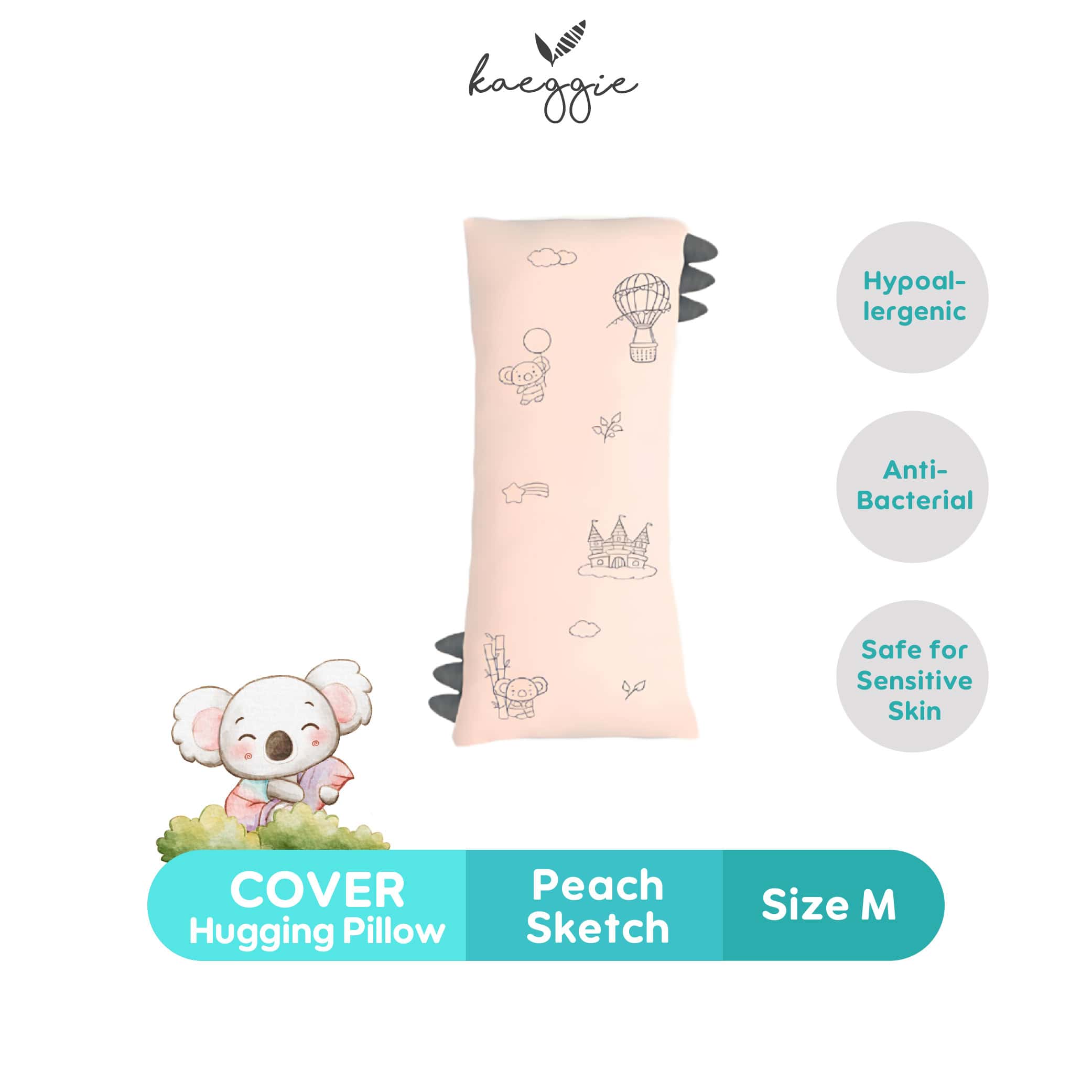 KAEGGIE Organic Bamboo Cover Hugging Pillow