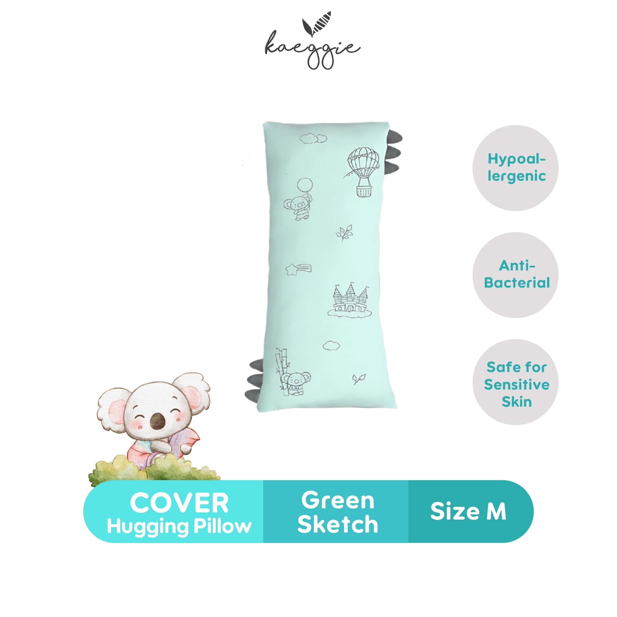 KAEGGIE Organic Bamboo Cover Hugging Pillow