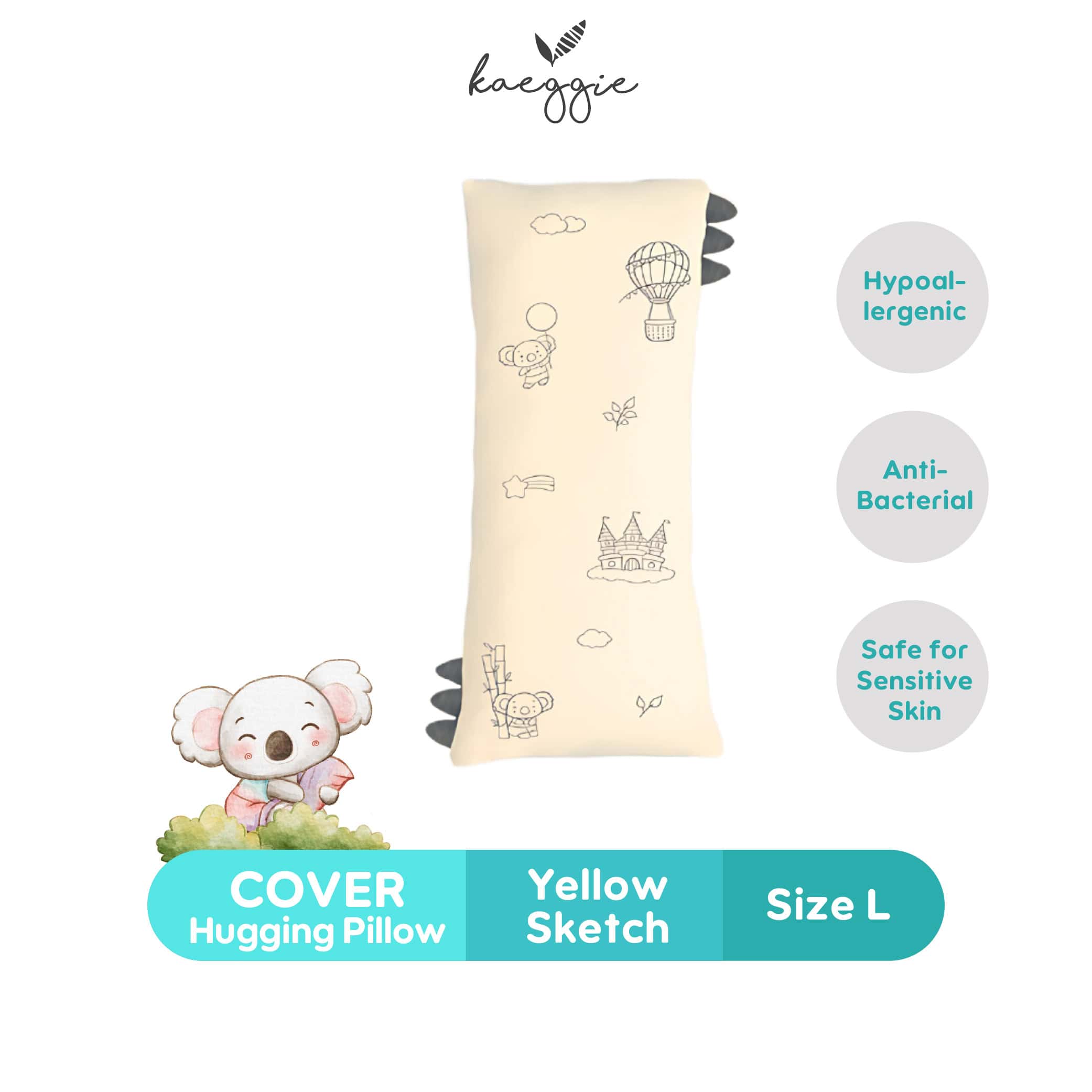 KAEGGIE Organic Bamboo Cover Hugging Pillow
